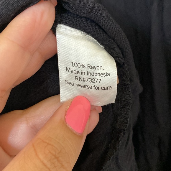 Black Button Front Sleeveless Tiered Dress - Nine West - Picture 5 of 5